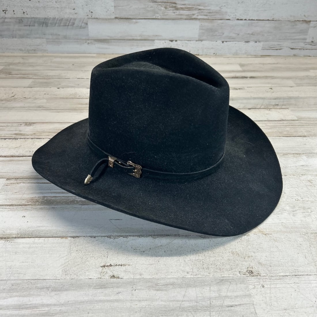 Resistol "Self Conforming" Black Felt Cowboy Hat 7 1/4 The Wharf Ventura (1 of 8)
