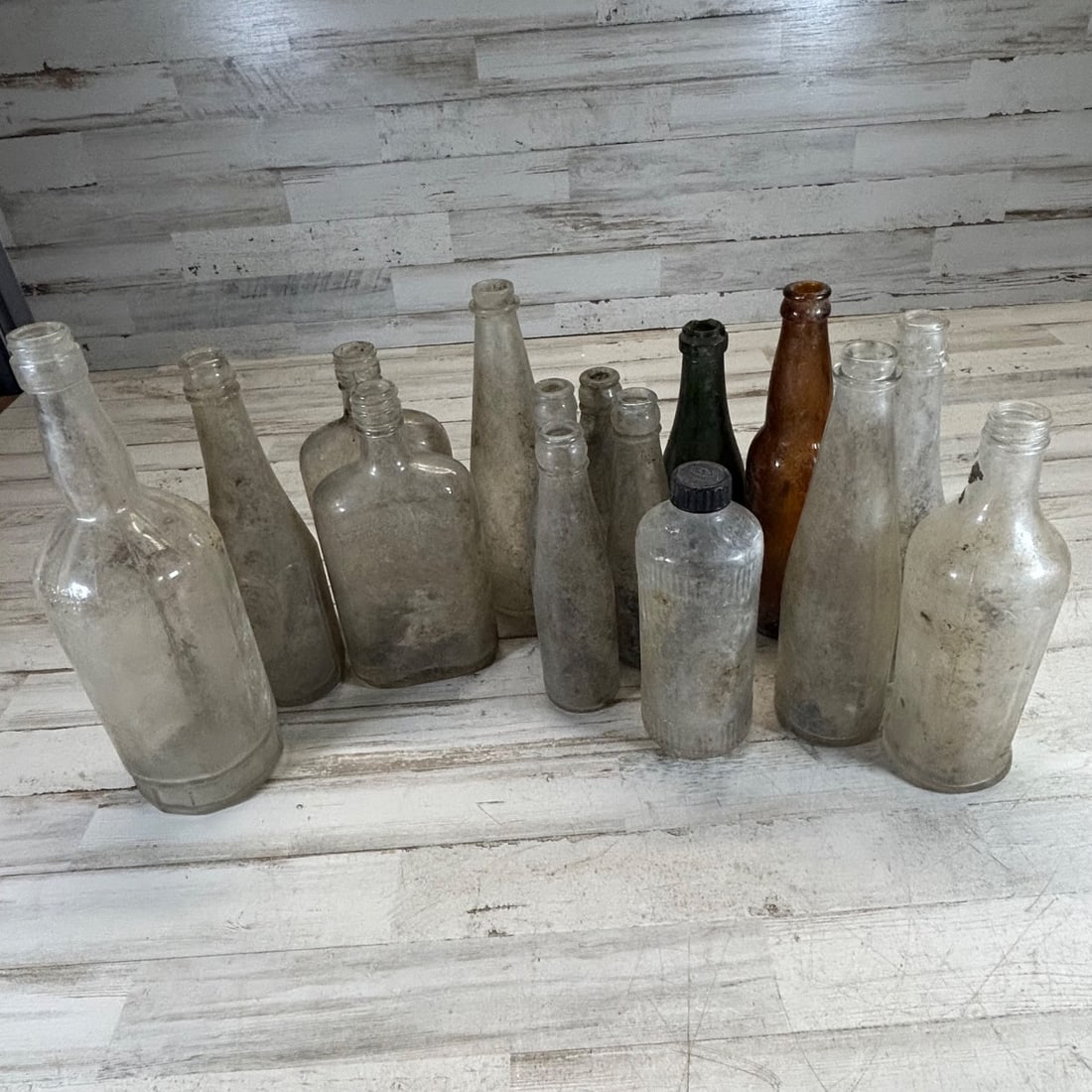 Vintage Assorted Glass Bottles Lot (13) - Soda, Medicine, Apothecary - Early 20th Century (1 of 7)