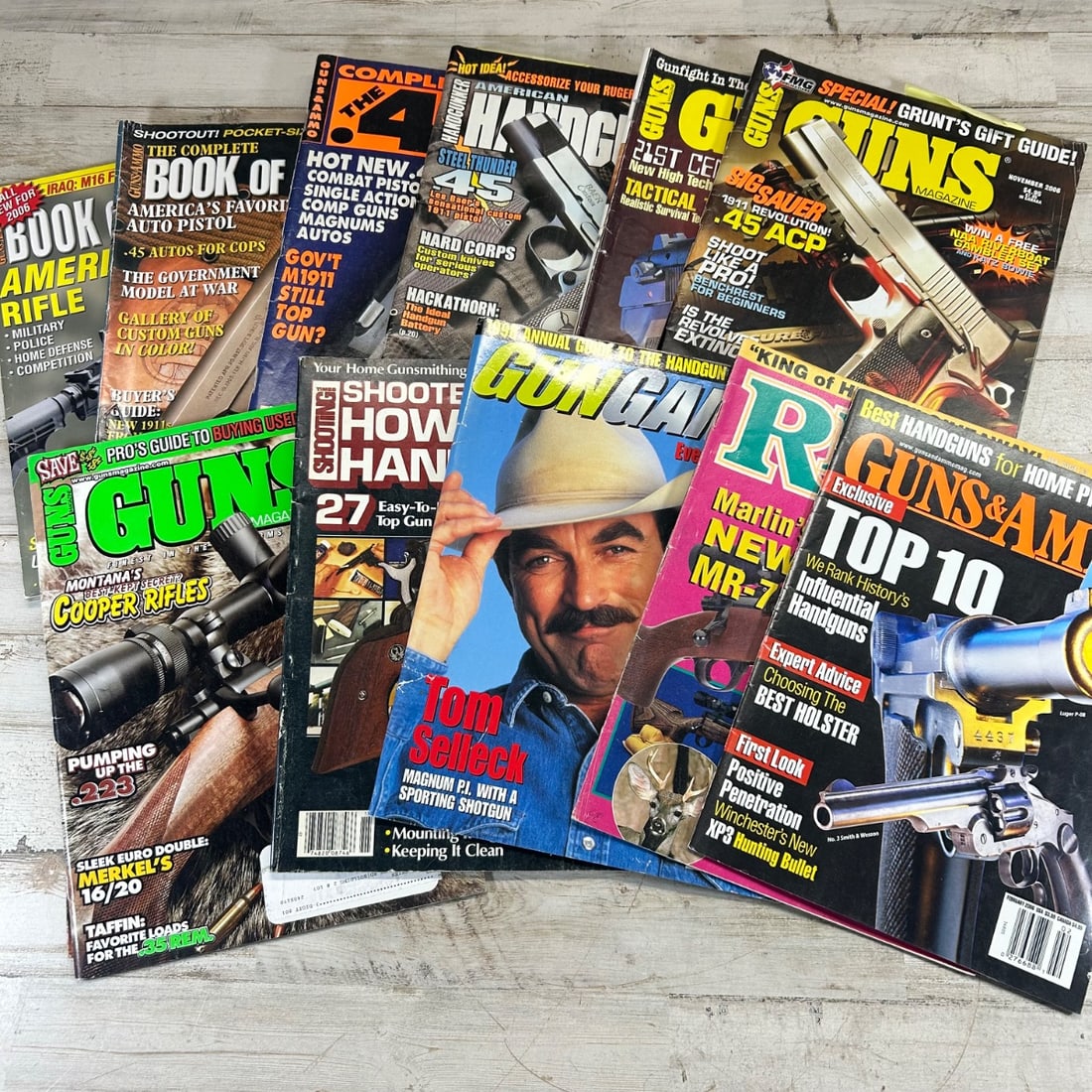 Collection of 9 Vintage Guns & Ammo & Shooting Times Magazines (1 of 9)