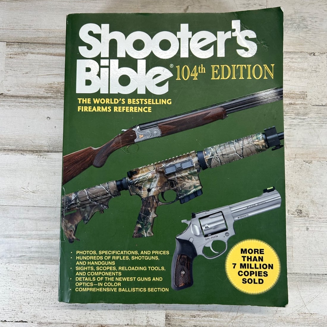 Shooter's Bible 104th Edition Firearms Reference Book Vintage Gun Guide: This listing is for the 104th Edition of the Shooter's Bible, a comprehensive reference for firearms. It details hundreds of rifles, shotguns, and handguns, including photos, specifications, and price