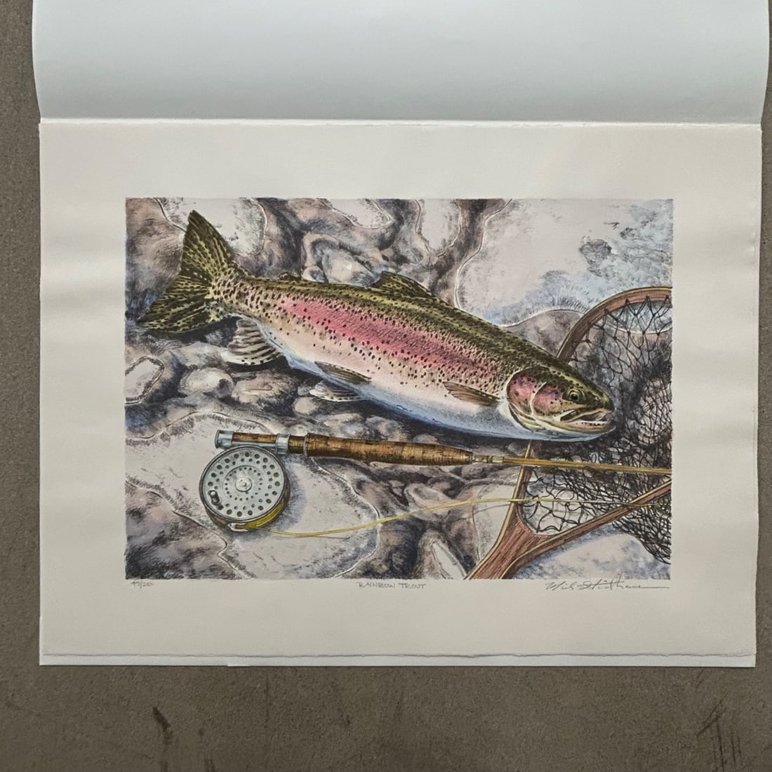 Limited Edition "Rainbow Trout" Art Print by Mick Statham 49/250 Angling Art (1 of 8)