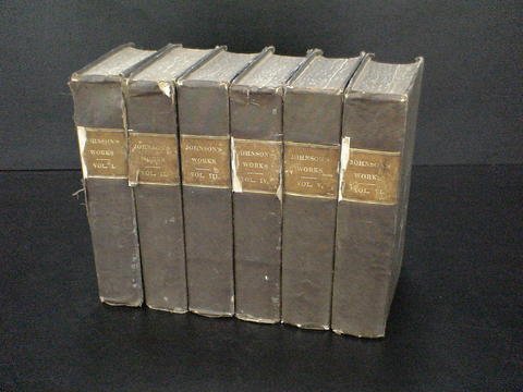 Six volume set: "The Works of Samuel Johnson