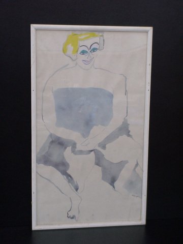 Original watercolor signed by Stanley Galantini,