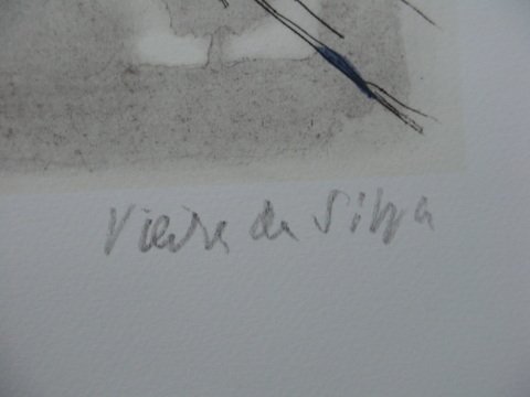 Signed abstract Print by Maria Elena Vieira Da - 3