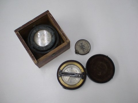 Set of 3: Marine navigational compasses