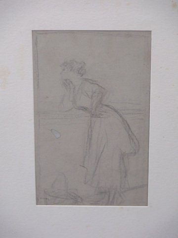Toulouse Latrec, 1864-1901, a young woman looking