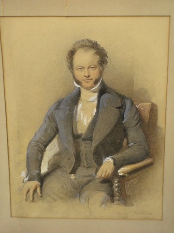 Man seated in a chair, signed by Fred (Frederick)