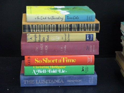 The Lusitania , Simpson, Colin, Little Brown and : The Lusitania , Simpson, Colin, Little Brown and Co., Boston - Toronto, 1972, first American edition A Well - Told Lie , Hobhouse, Christina, Alfred A. Knopf, 1972, first American edition So Short a T