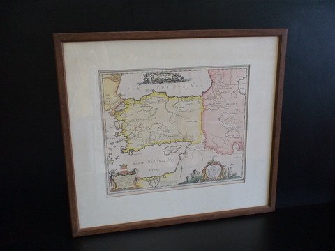 Matted, framed map--Tabula Itineris Decies Mille : Matted, framed map--Tabula Itineris Decies Mille Graecorum lub Cyro contra fratrem fuum Artaxerxem Regem Persarum; 27x30.