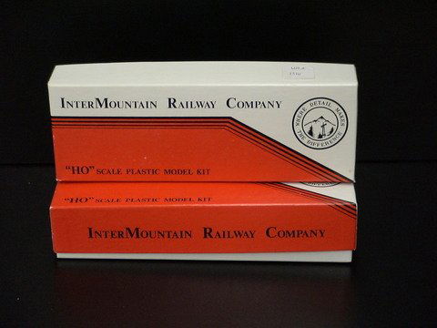 Lot of 2 HO scale plastic model kits, InterMounta: Lot of 2 HO scale plastic model kits, InterMountain Railway Company, 41802-08 modified AAR 40' boxcar Canadian Pacific car No. 253655 and 41801-14 car No. 526251.