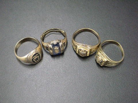 4 10k Gold Class Rings. 1928, 1940, 1963 And 1964 4 10k Gold Class Rings. 1928, 1940, 1963 And 1964