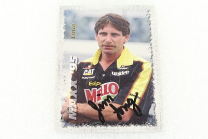 1995 Maxx Race Cards #126 Jim Long Signed
