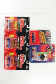 5 Die Cast Race Cars New in Original Packaging