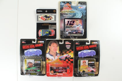 5 Die Cast Race Cars New in Original Packaging