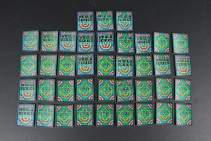 1991 Score World Series Trivia Lenticular Print Mini Baseball Cards - 39 Cards Total