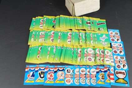 1989 And 1990 Fleer Baseball Team Logo Sticker Cards - 231 Cards Total