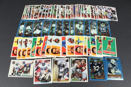 1994 Topps, Topps Finest, and 1956 Archives Football Cards - 80 Total Cards