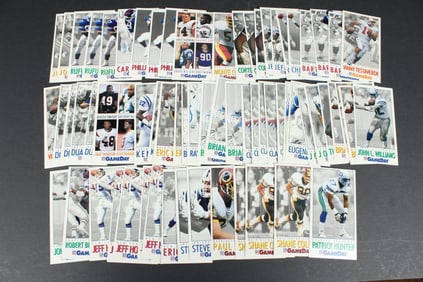 1992 NFL Game Day Football Cards Redskins, Seahawks, Giants, Colts - 65 Total Cards