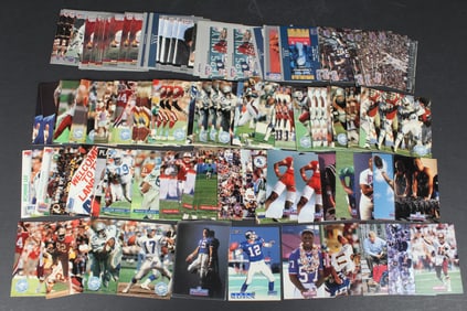 Lot of Pro Line and Pro Set NFL Football Cards from 1990 - 1996 - 139 Total Cards