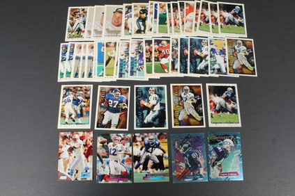 1995 Topps, Topps Finest, and Stadium Club Football Cards - 49 Total Cards