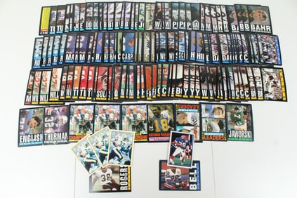 1985 Topps With Topps Yearbook Sticker Football Cards - 157 Cards Total