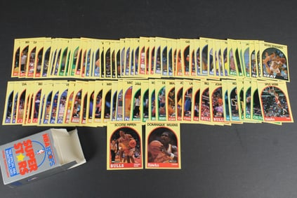 1989 NBA Hoops Super Stars Basketball Card Set in Box - Not Complete