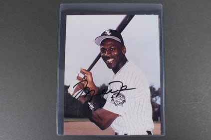 Autographed Michael Jordan Major League Baseball Photo