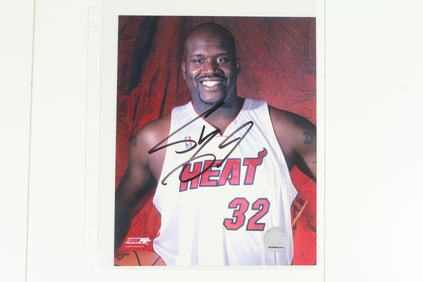 Autographed Shaquille O'Neal Miami Heat Photo