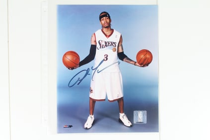 Autographed Allen Iverson Philadelphia 76ers Photo