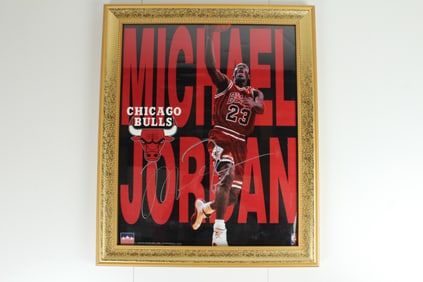 Autographed Michael Jordan Poster