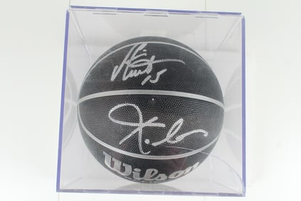 Dual Autographed Basketball Kobe Bryant Vince Carter