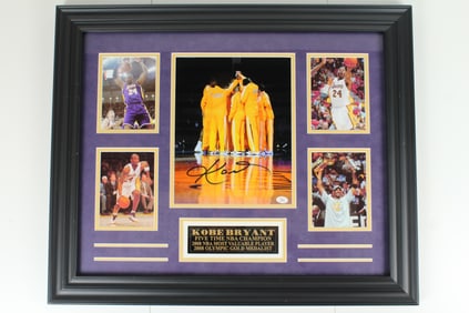 Autographed Kobe Bryant Los Angeles Lakers Photo Collage
