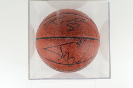 Dual Autographed Basketball Kobe Bryant Shaquille O'Neal