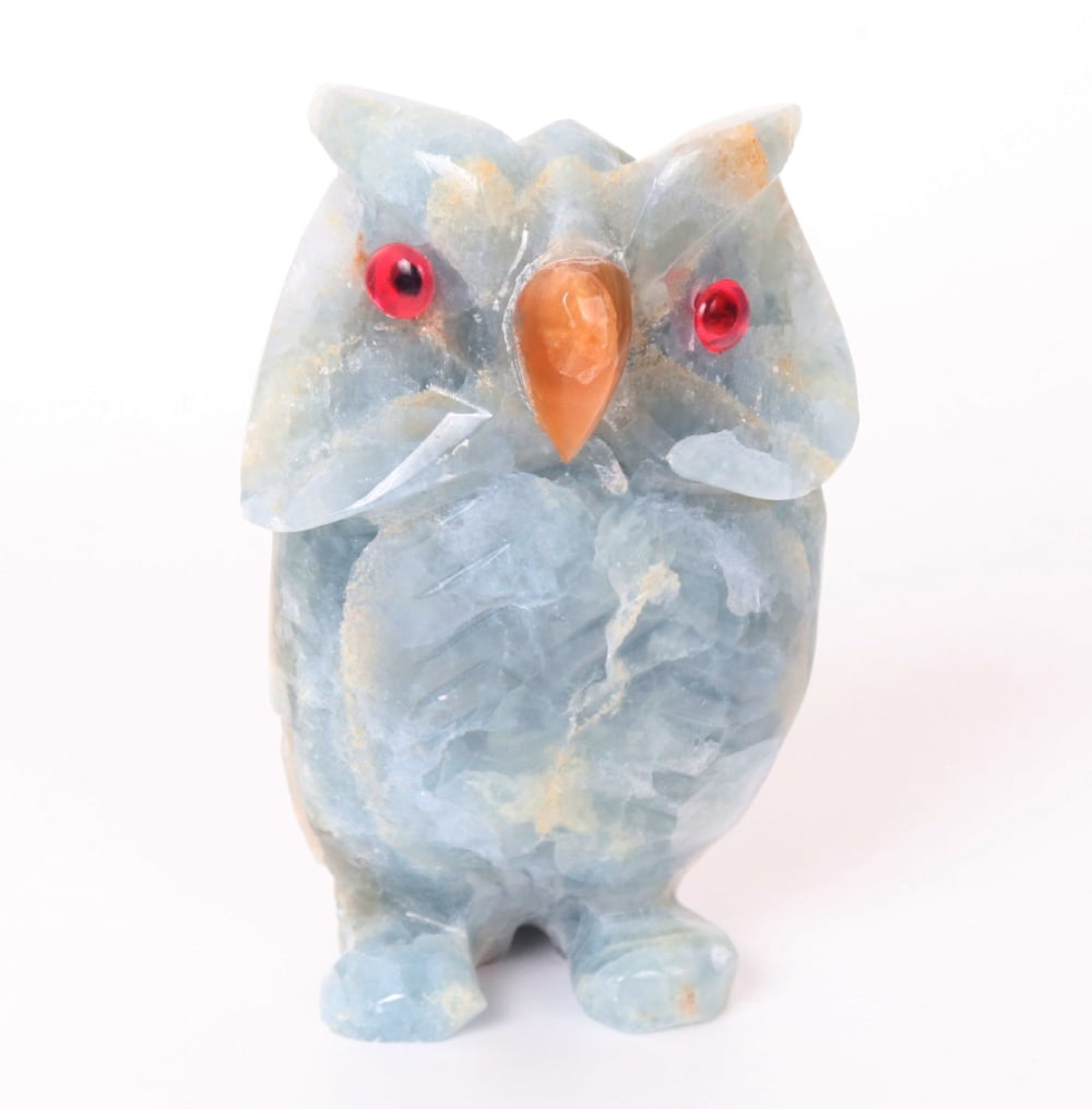 All Natural Aquamarine Carved Owl (1 of 7)