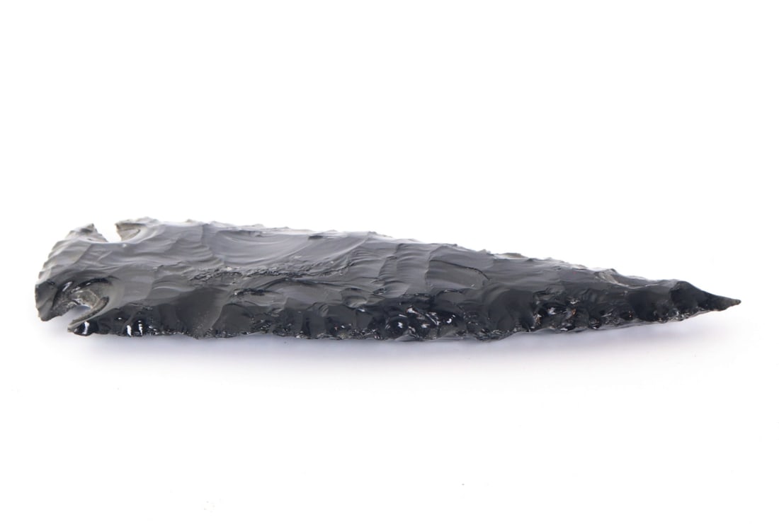 Well Crafted Obsidian Spearhead - 3