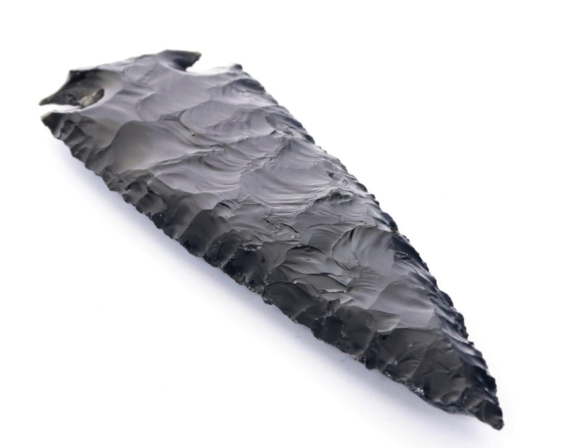 Well Crafted Obsidian Spearhead - 5