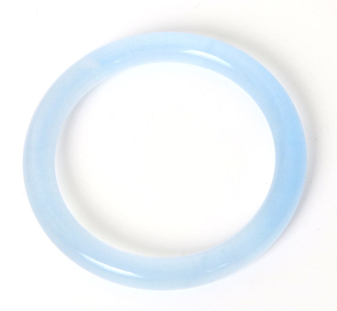 Light Blue Aquamarine Bangle - 2