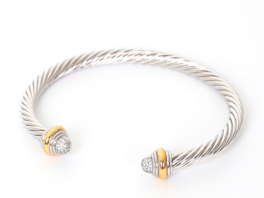 Gorgeous David Yurman Style Silver Bracelet (1 of 6)
