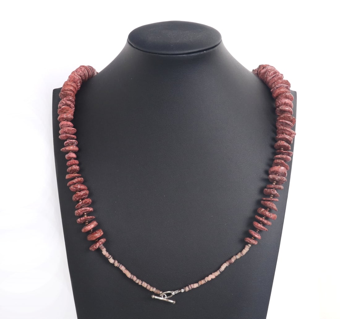 Red Jasper Style Disc Necklace - 3