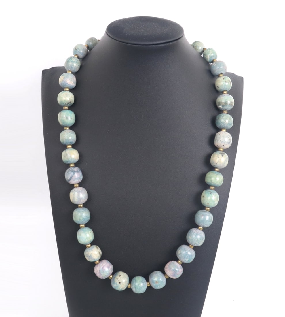 Long Strang of Amazonite Beaded Necklace (1 of 3)