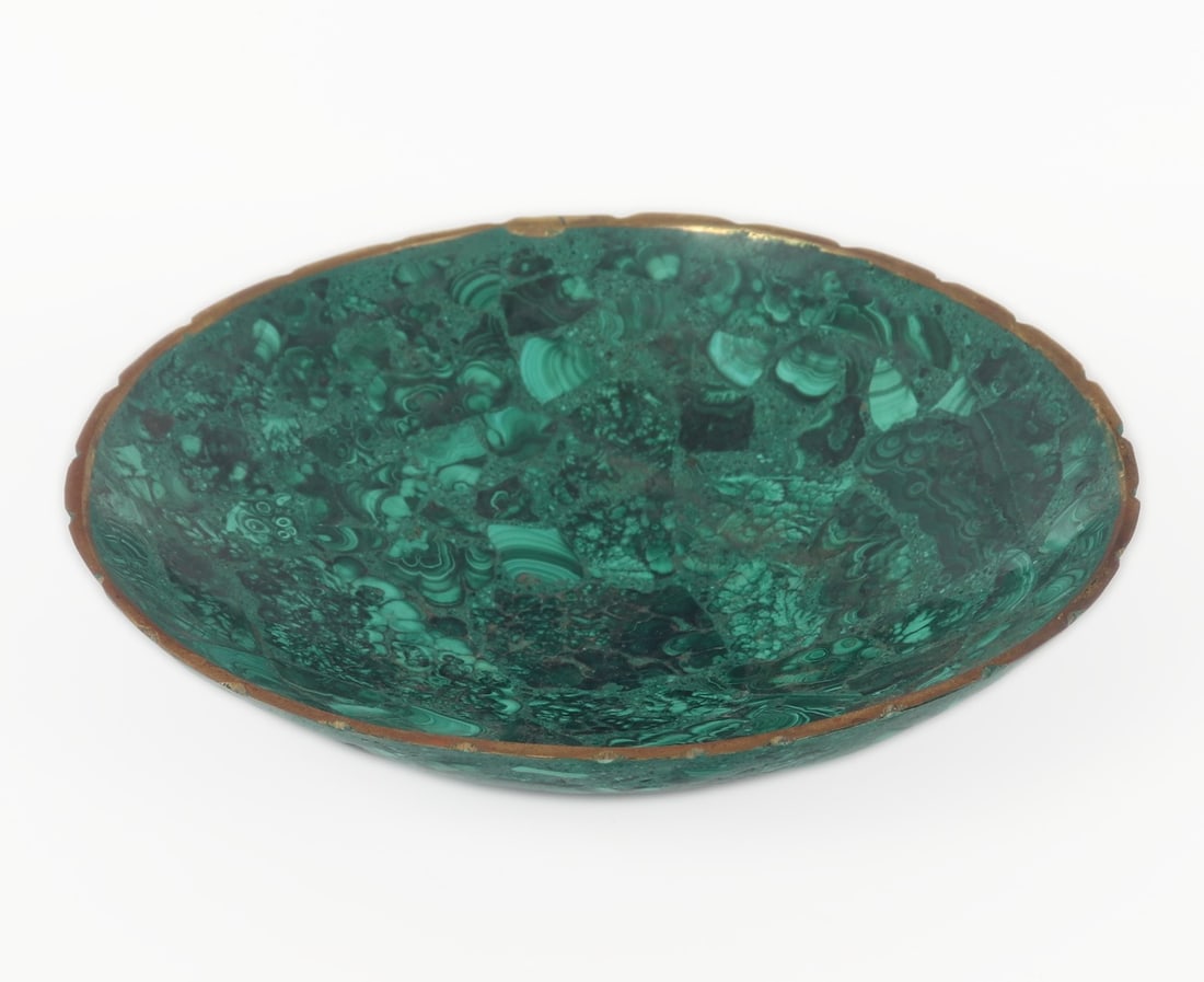 Beautiful Malachite Dish, 454 grams - 4