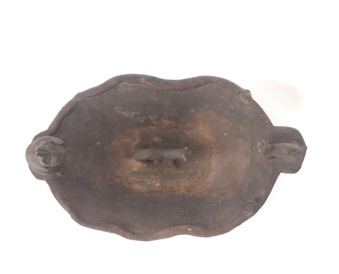 Java Wood Carved Bowl with Snakes - 3