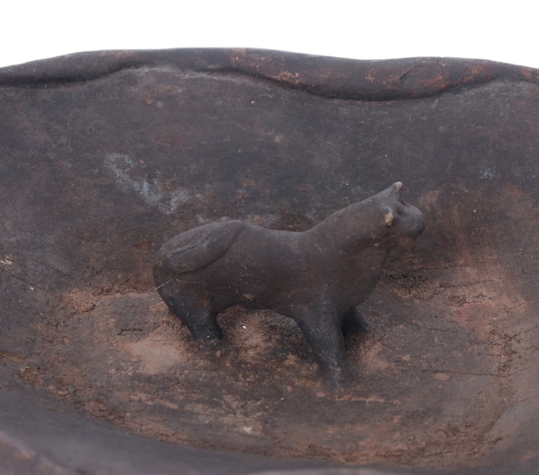 Java Wood Carved Bowl with Snakes - 6