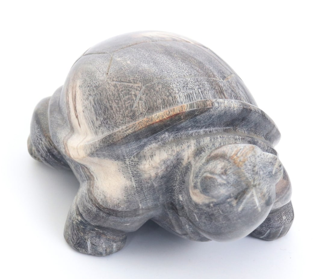 Petrified Wood Carved Turtle - 2