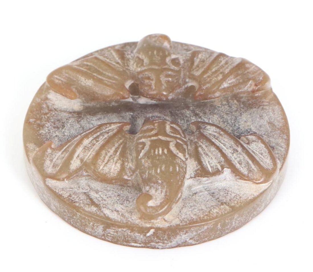 Chinese Bi-Disc with Bats - 4
