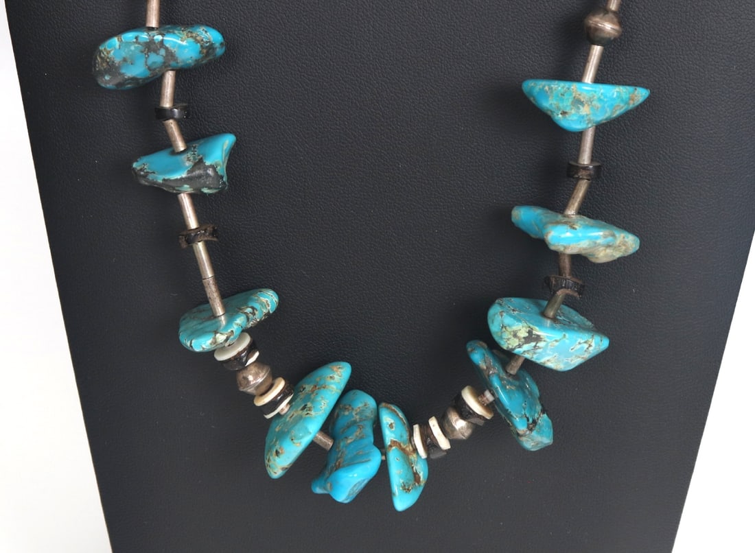 Chunky Turquoise Beaded Necklace - 2
