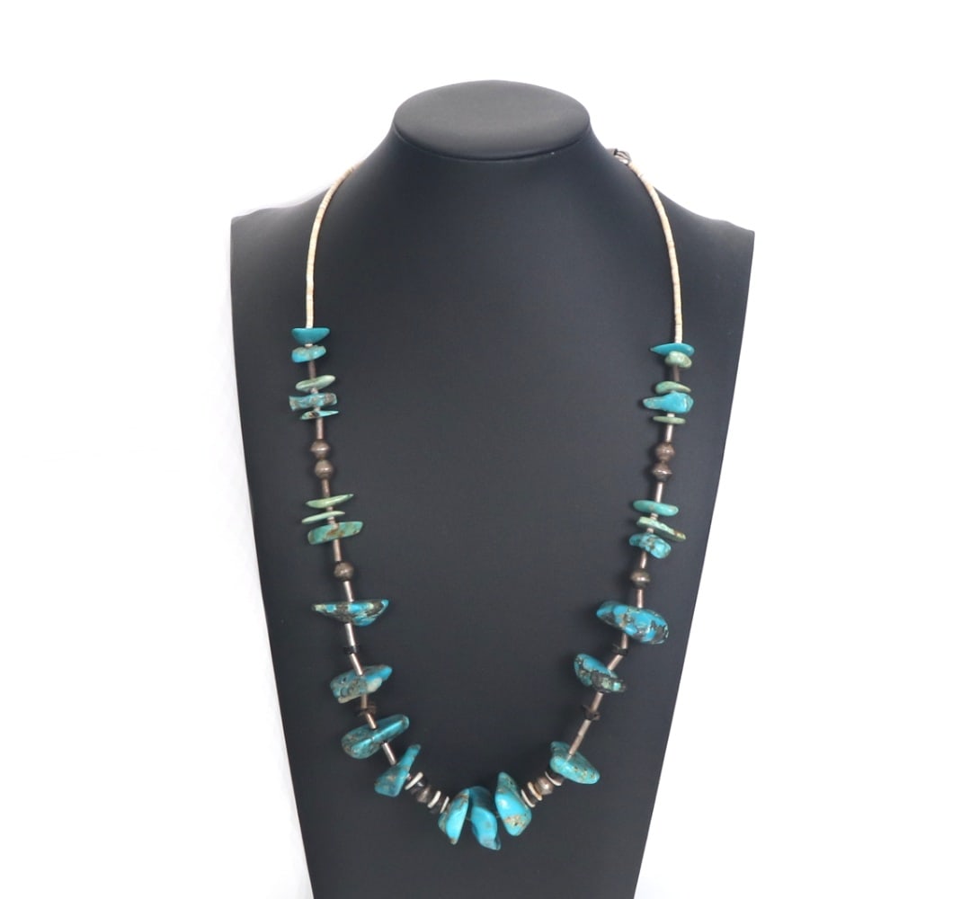 Chunky Turquoise Beaded Necklace - 4