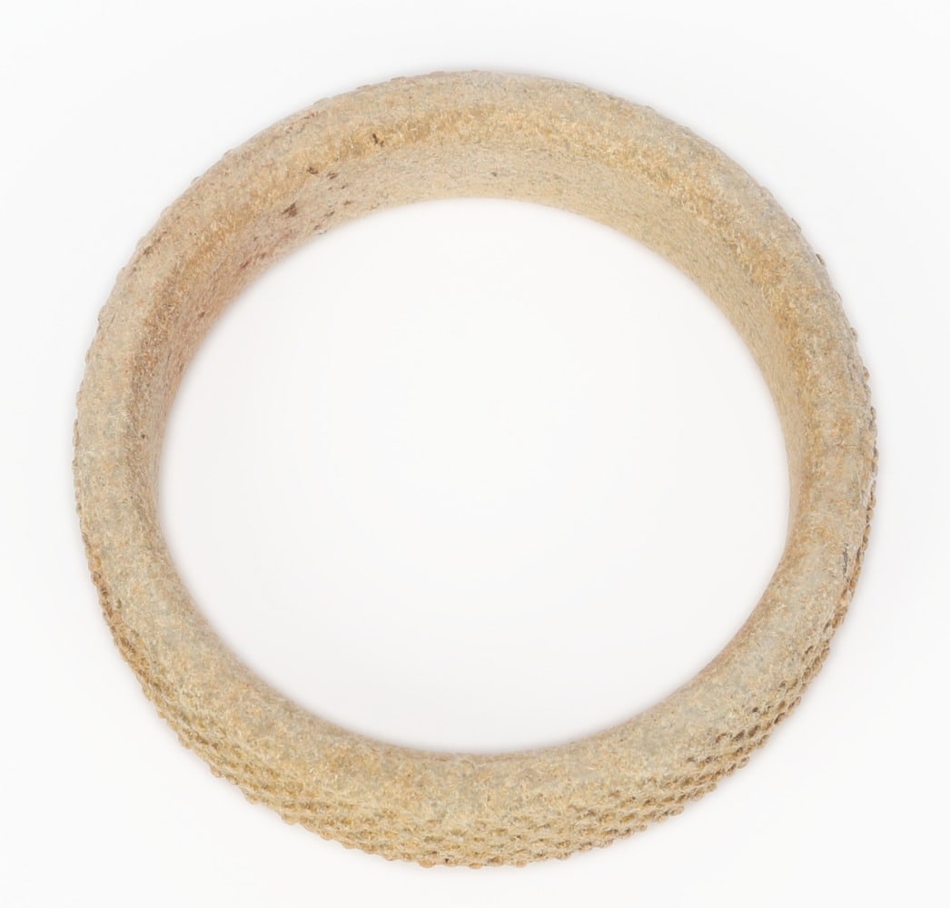 Unique Cream Stone Bangle Bracelet - 6