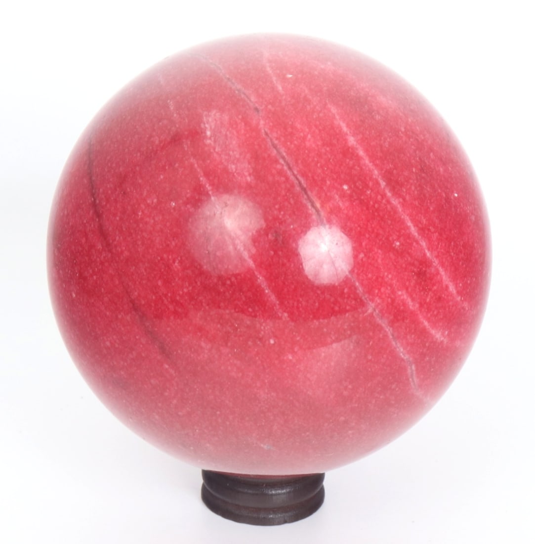 Beautiful Polished Red Jasper Sphere on Stand (1 of 4)