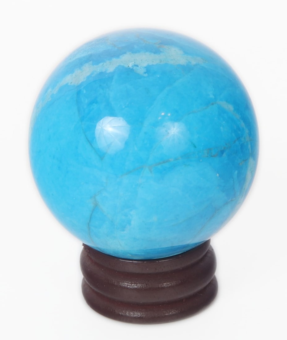 Gorgeous Turquoise Sphere on Stand - 3